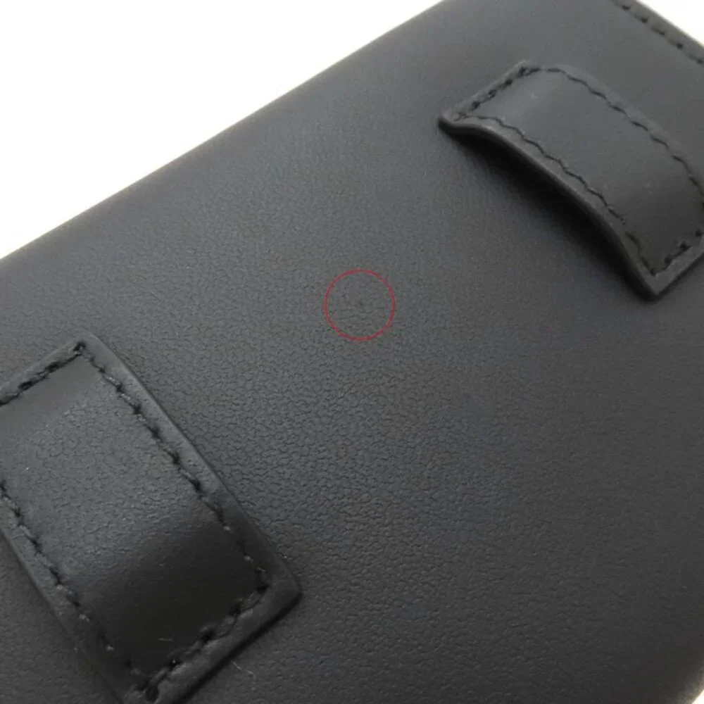 Christian Dior Chain Wallet Saddle Nano Leather Black Matte Black Hardware - Picture 5 of 10